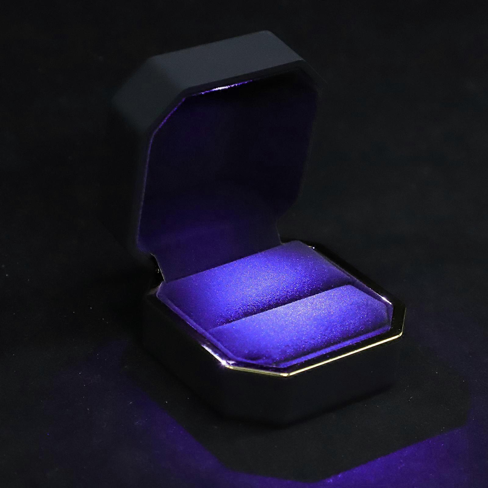 Glowing Ring Box for Engagement Featuring Built-in LED Light