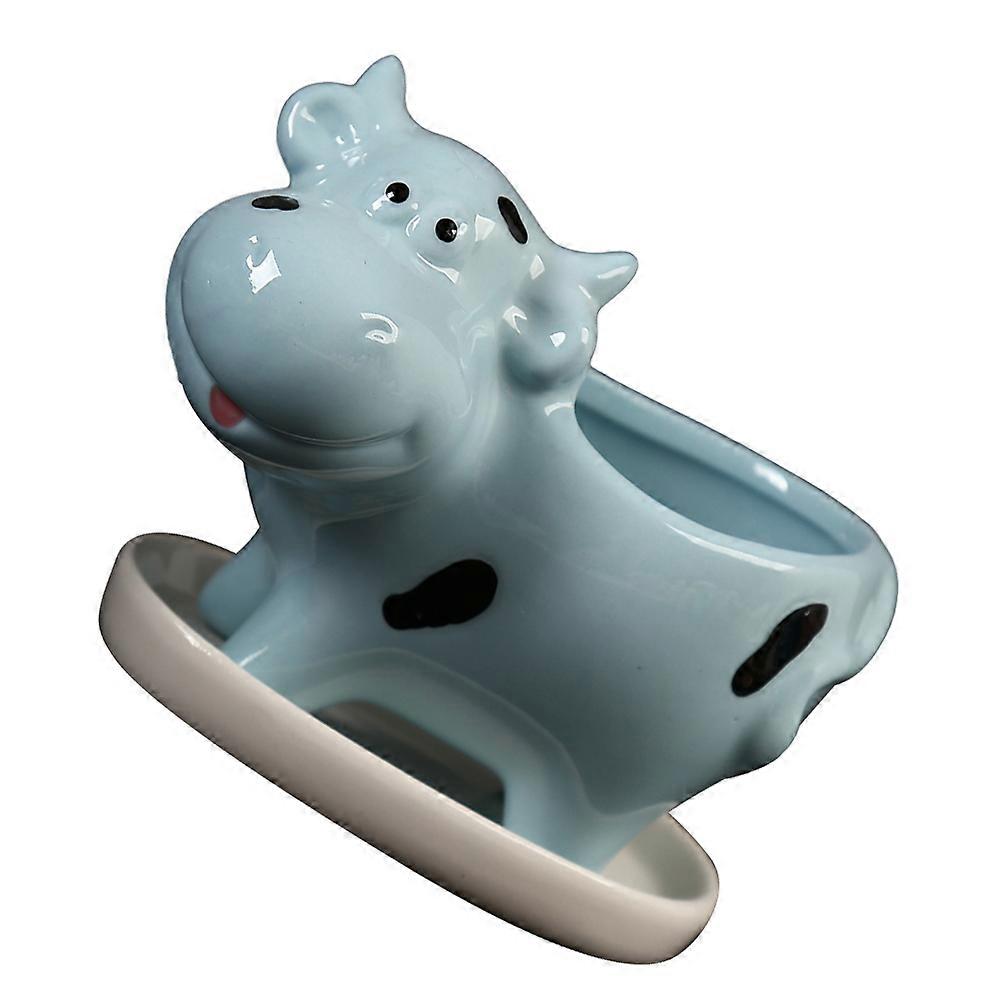 Creative Ceramic Flowerpot for Plants Holding 1Pcs Basin with Tray