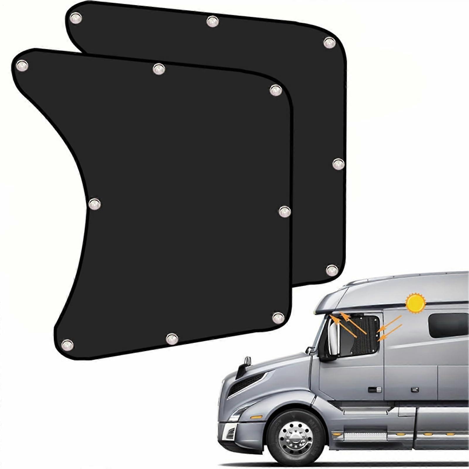 Semi Truck Window Shade UV Glare Blocking Side Sunshade with Quick Suction Installation