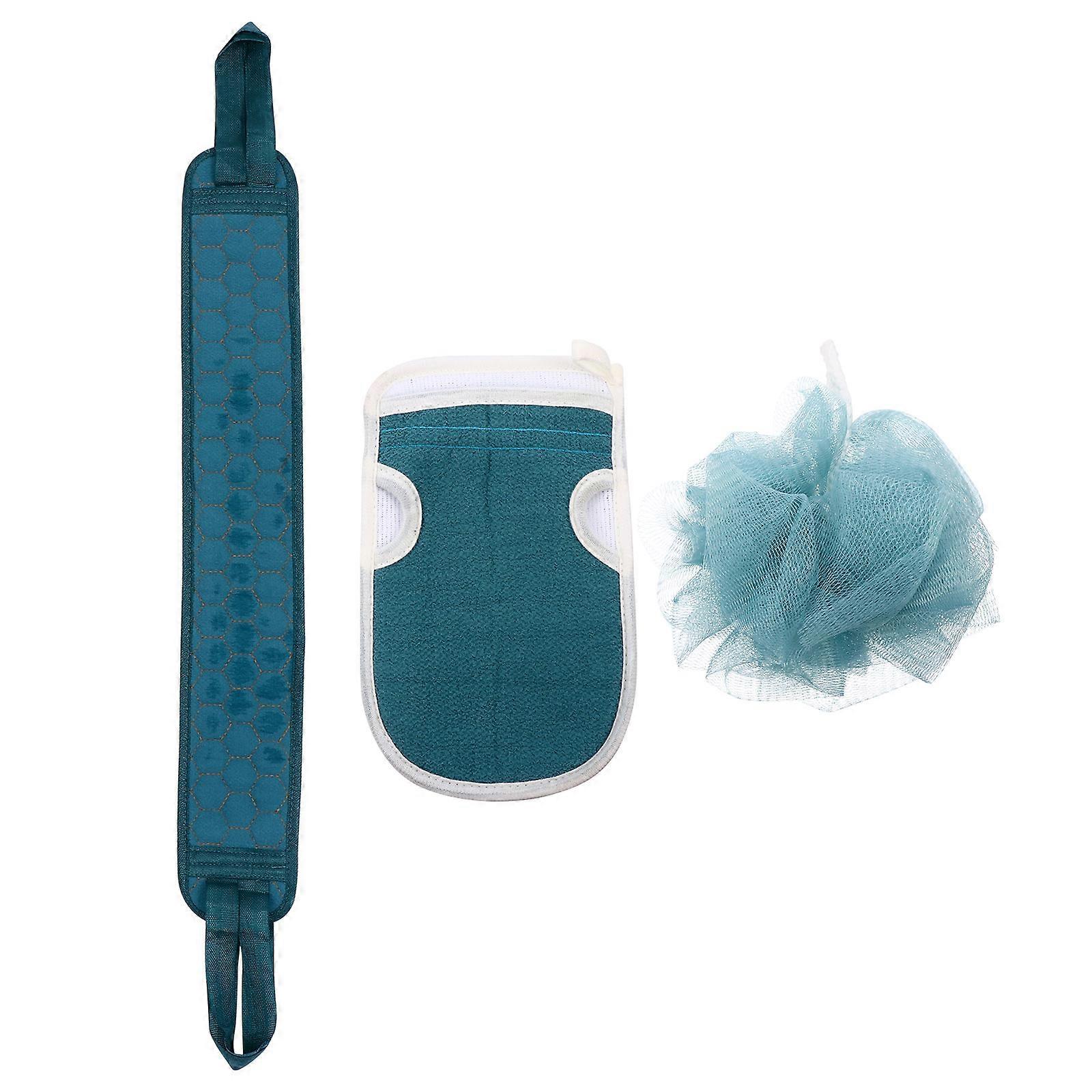 Back Rub Towel Shower Gloves for Gentle Exfoliation 1Set Set