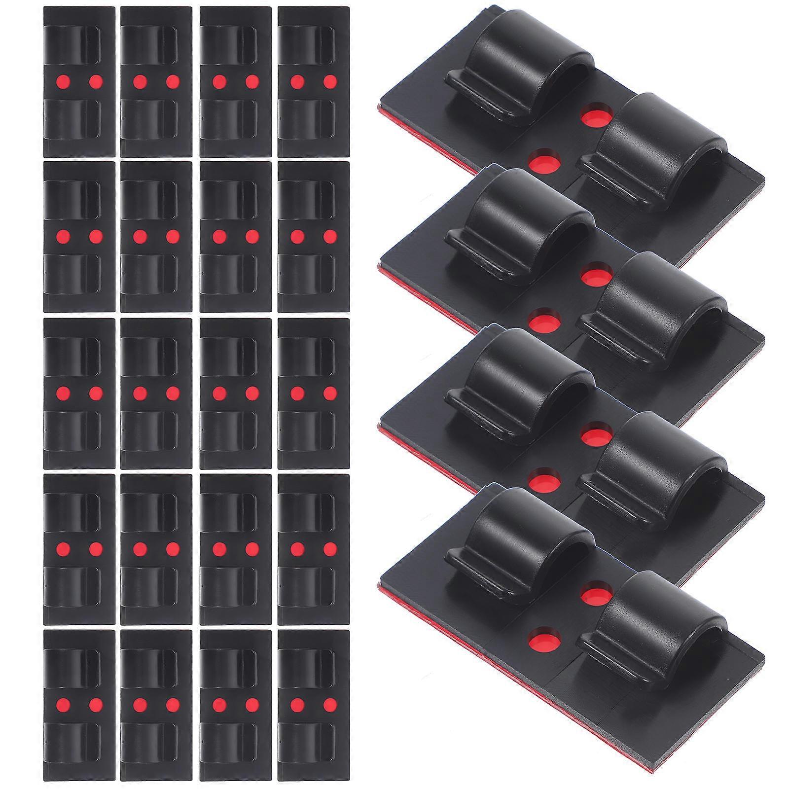 Adhesive Cable Clips Black Cable Organizer Wire Management Holder 75Pcs