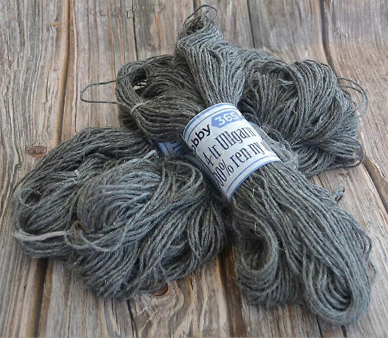 Hobby365's eget 4-tråds uldgarn Mørkegrå