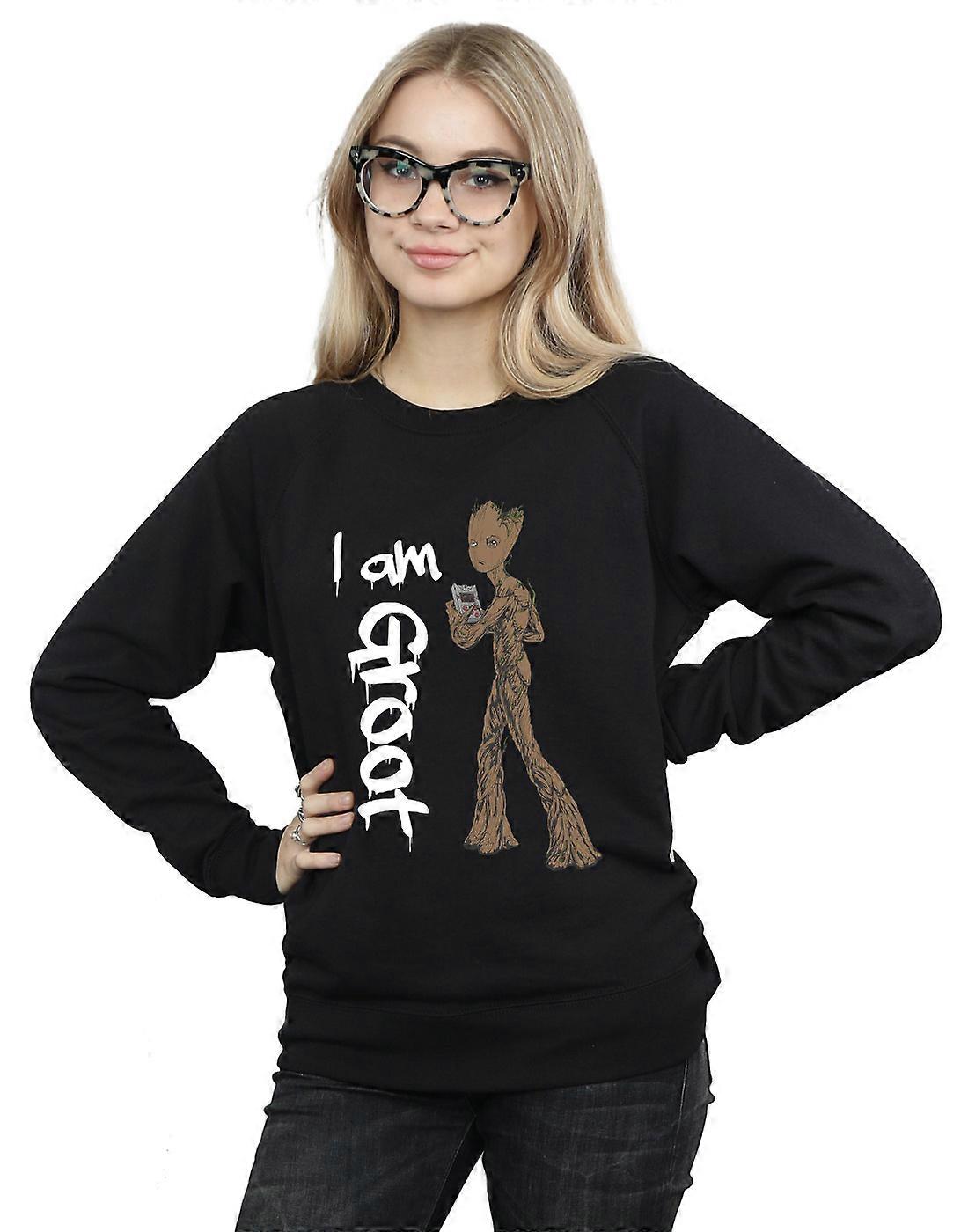 Marvel Women's Avengers Infinity War Graffiti Groot Sweatshirt