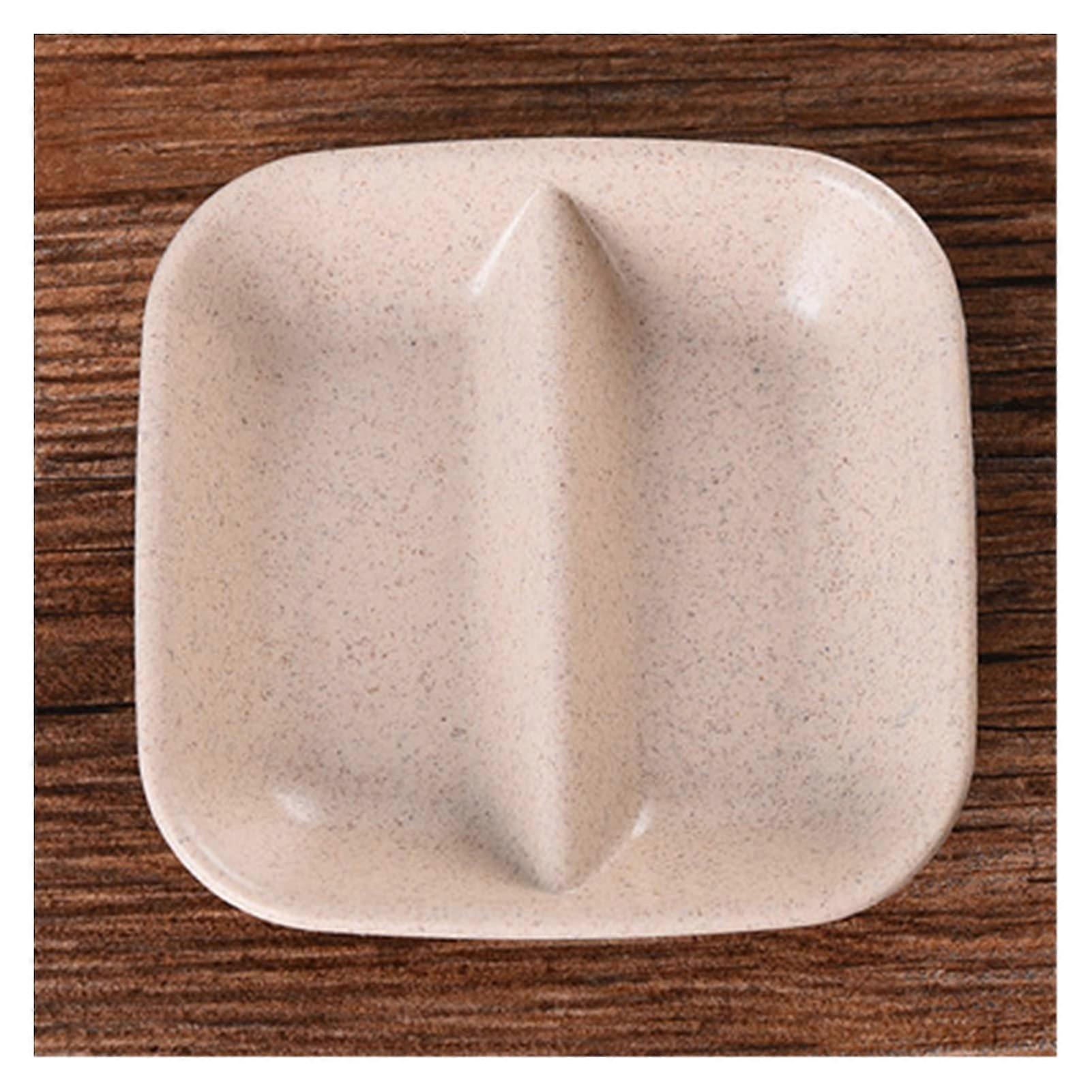 Beige Dipping Sauce Bowls Set, Stackable Condiment Serving Trays for Kitchen and Outdoor Dining