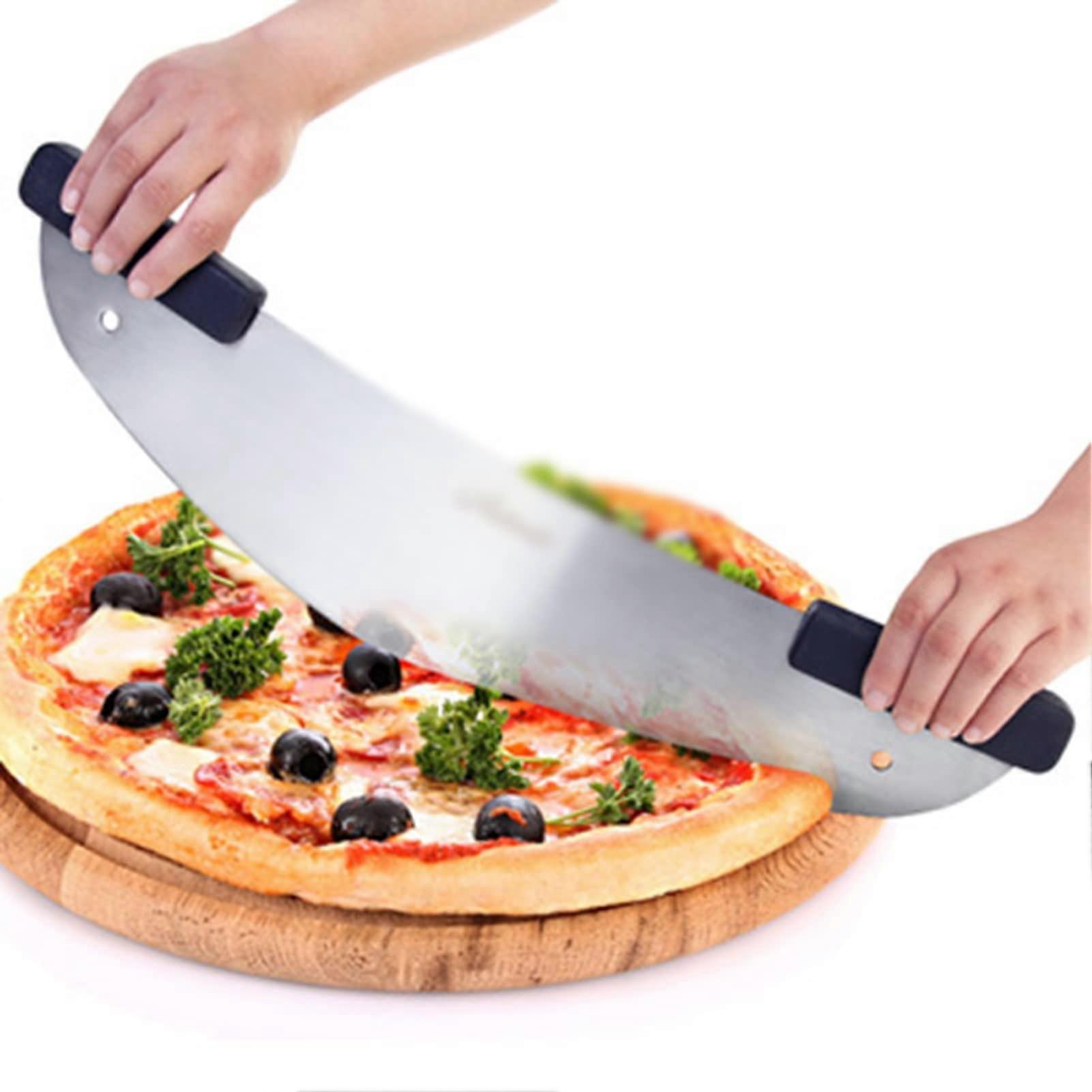 Pizza Cutter Stainless Steel Wheel with Sharp Blade, Ergonomic Handle, Rust Resistant, Dishwasher Safe