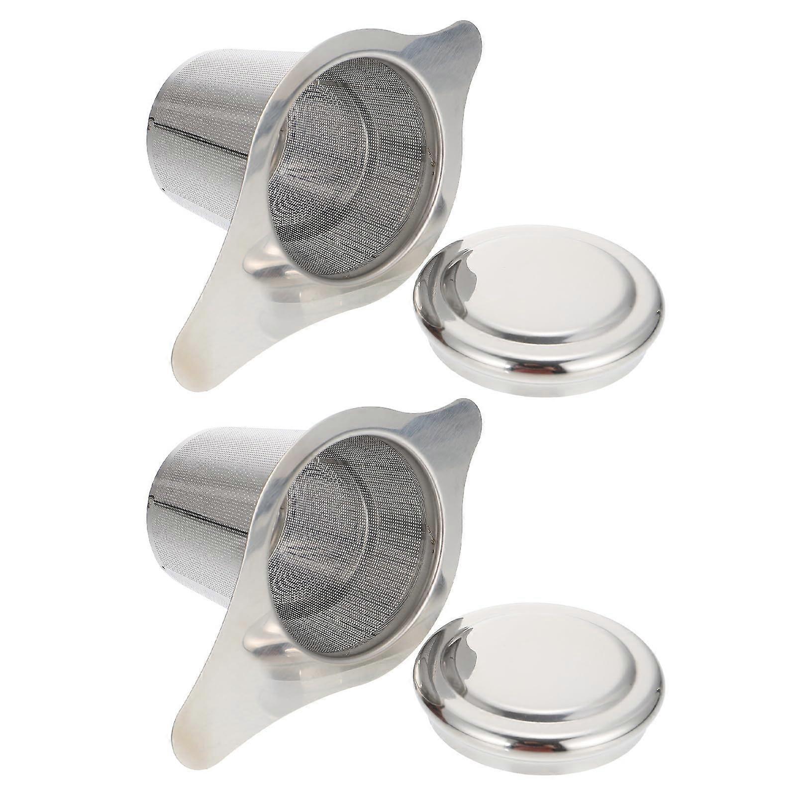 2Pcs Stainless Steel Tea Strainer with Fine Mesh, Double Handle Tea Infuser for Loose Leaf Tea