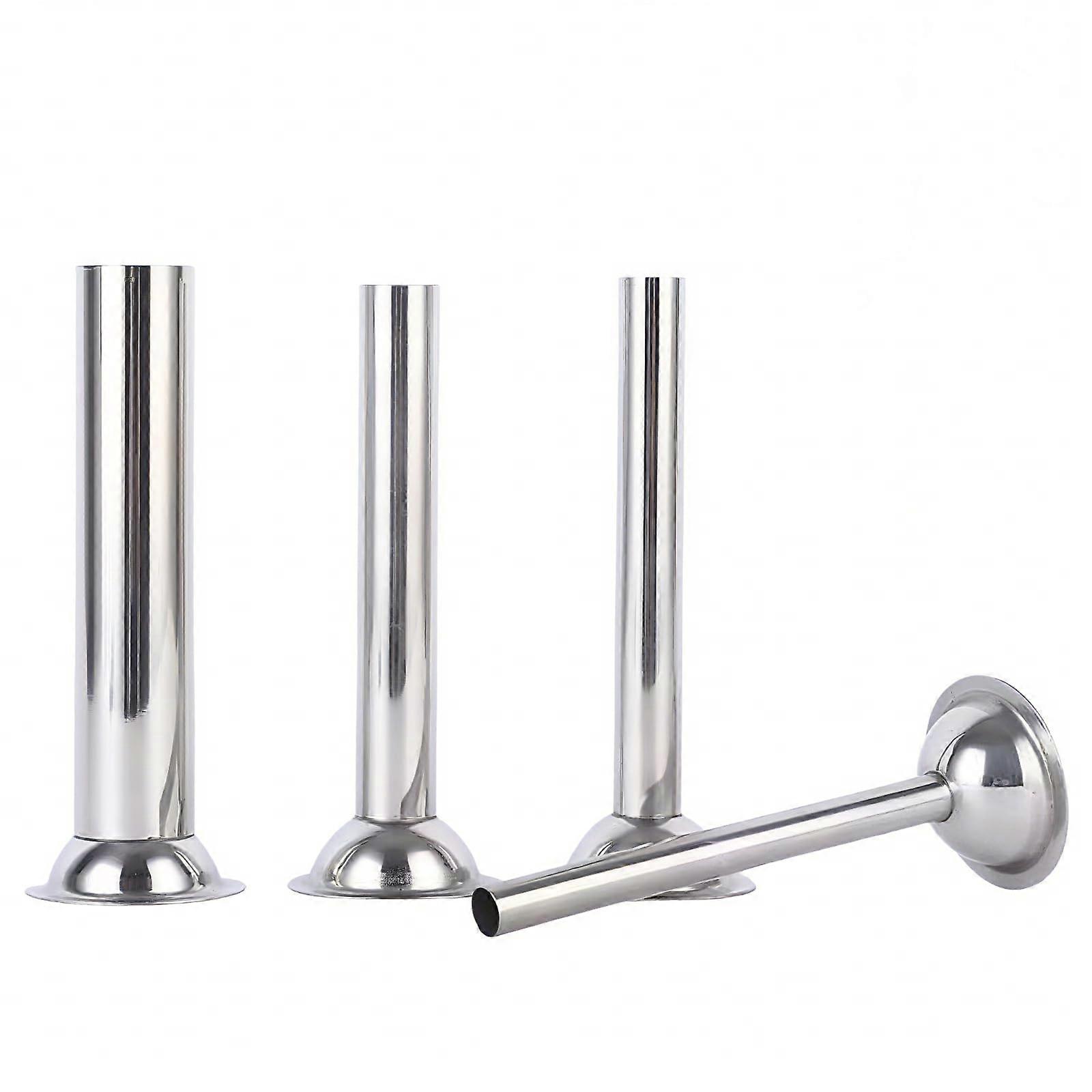 4Pack Stainless Steel Sausage Stuffer Tubes Set, Replacement Funnels for LEM, 4 Sizes, RustResistant