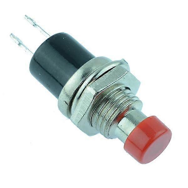 Red Momentary Push Button Switch SPST for Model Railway, 7mm Panel, Compact Single Circuit Control
