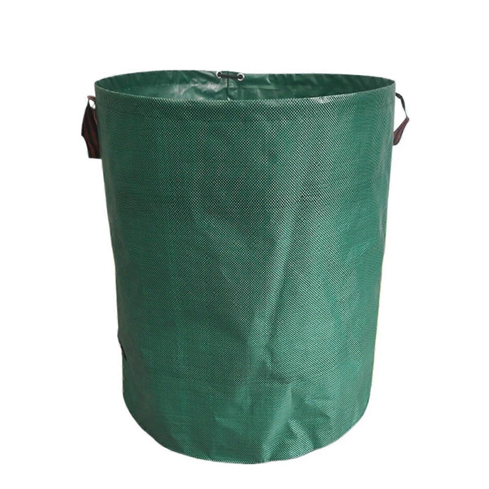 500L Large Capacity Garden Waste Bag with Ergonomic Handles, Foldable Reusable Leaf Container