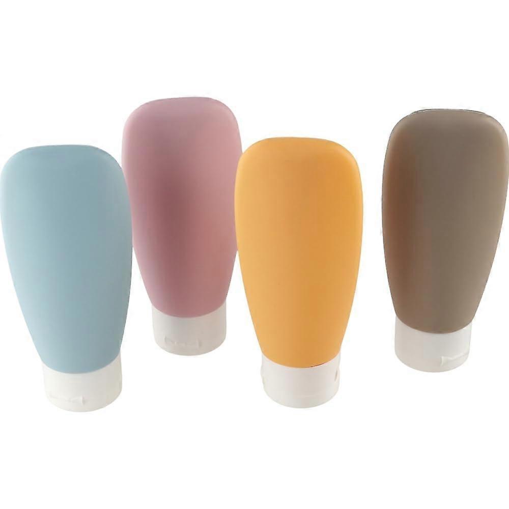 60ml Travel Squeeze Bottle Set, Refillable Cosmetic Containers with Easy Squeeze, ColorCoded Design