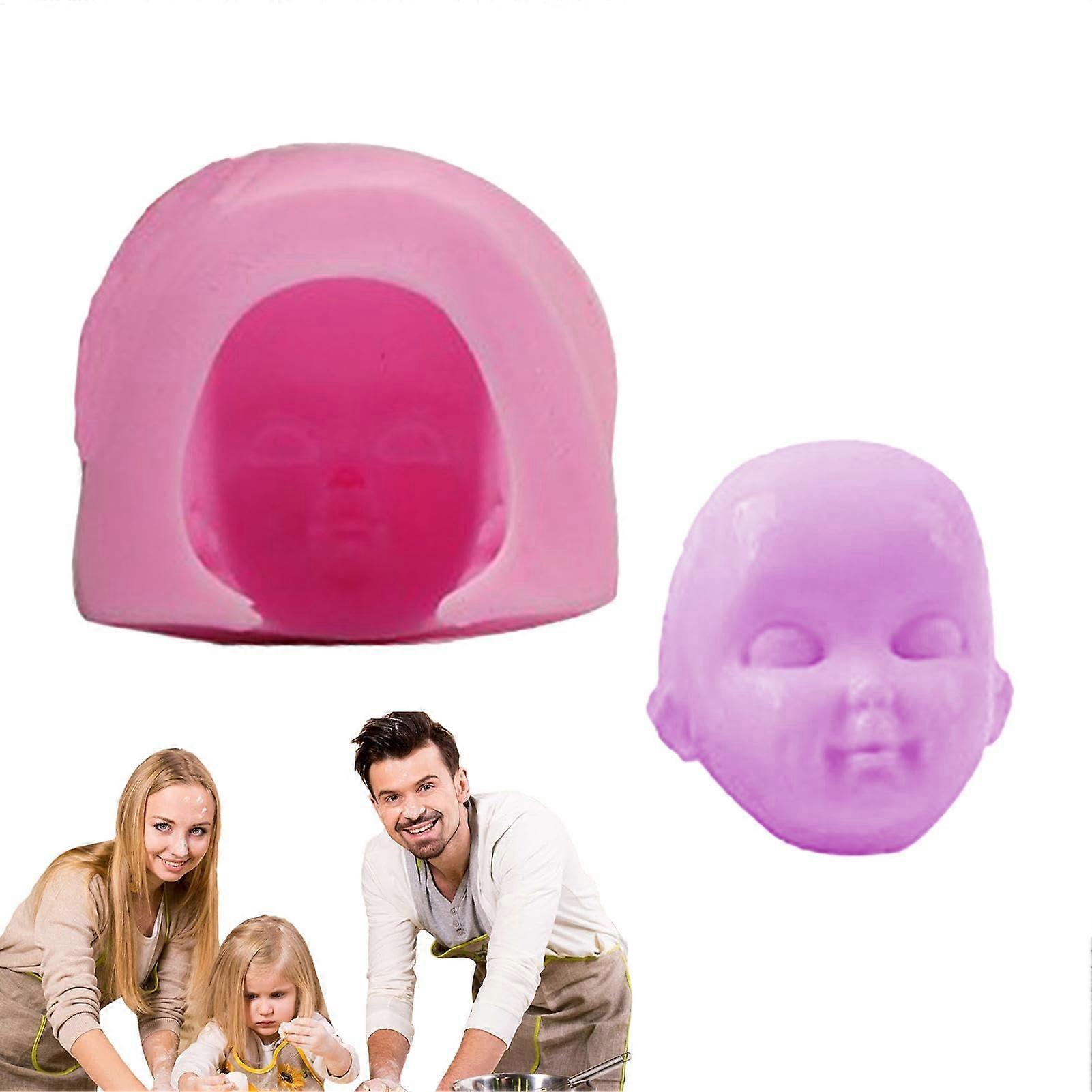 Silicone Cake Mold with Detailed Doll Face Design for Chocolate and Candy Baking