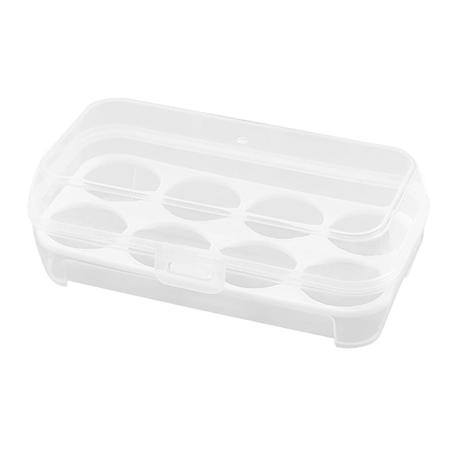 3/4/8 Grid Egg Storage Box with Egg Tray Portable Shockproof Egg Box for Camping
