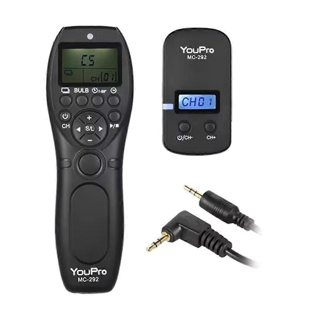 YOUPRO MC-292 2.4G Wireless Remote Control LCD Timer Shutter Release Channels for Canon/Sony/Nikon/Fujifilm E3