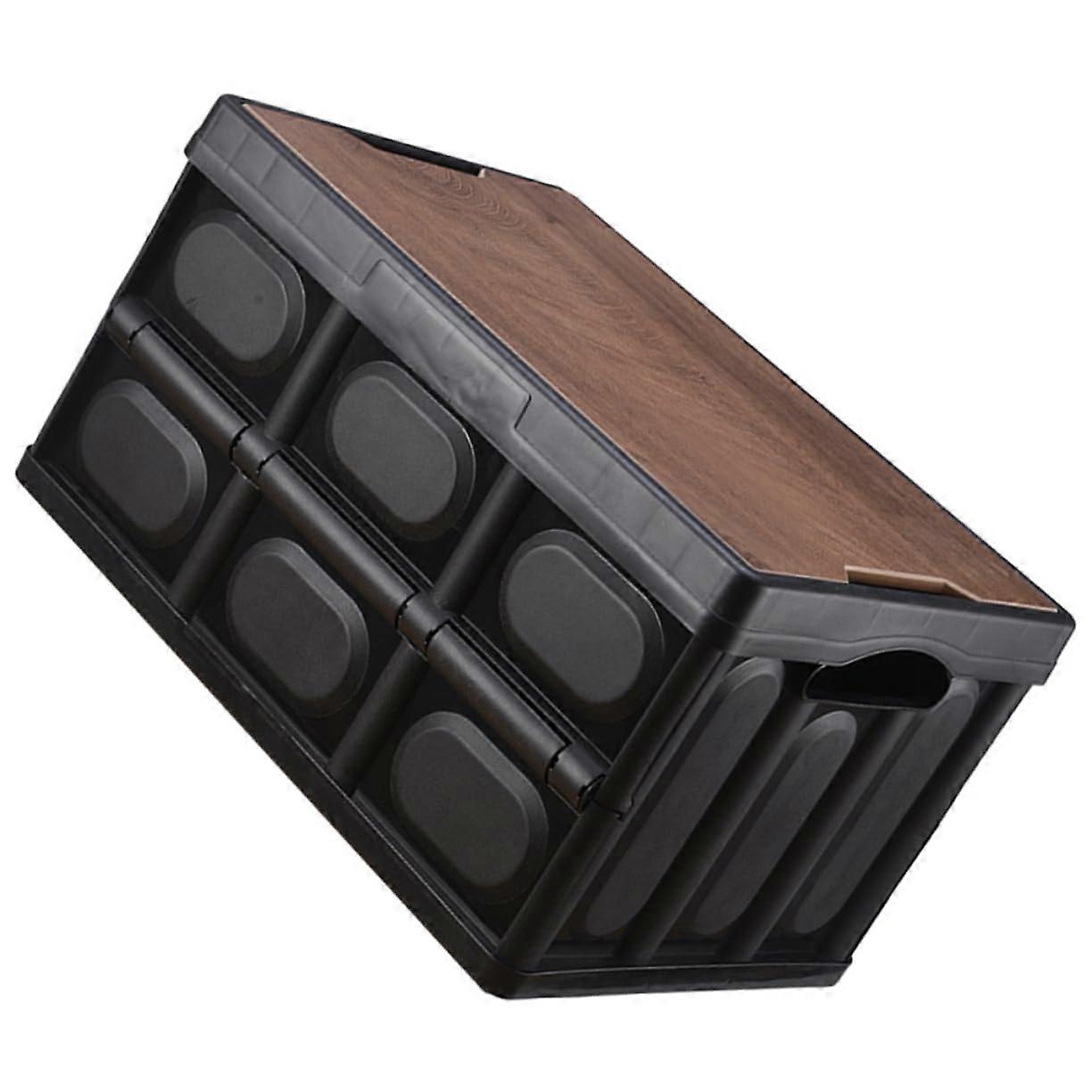 Foldable Storage Box with Lid Large Capacity Car Trunk Organizer Side Opening Durable Design