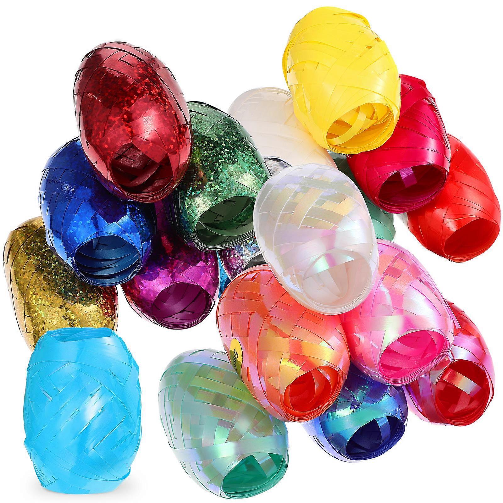 Gift Ribbon for Gift Wrapping Use 18 Rolls Assorted Color Plastic