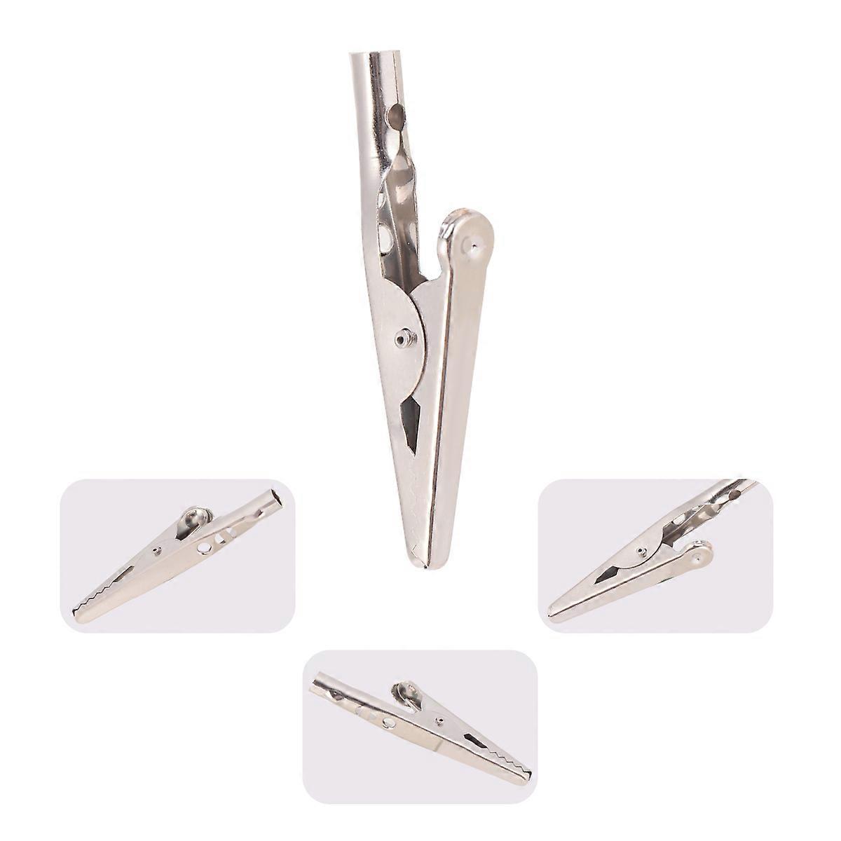 Metal Clips for Laboratory Electric Testing Work 300Pcs Silver Tone