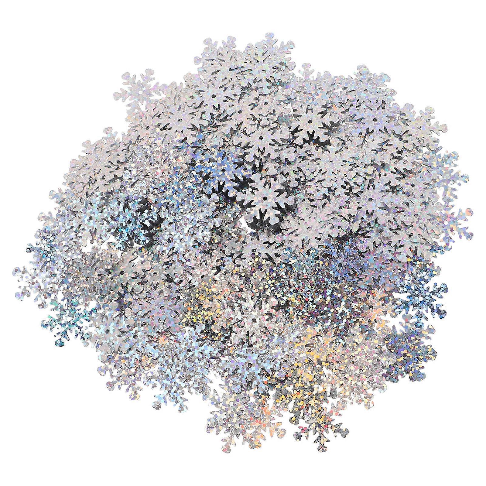 Sparkling Snowflake Sequins for DIY Decorations with 30G Silver Pieces