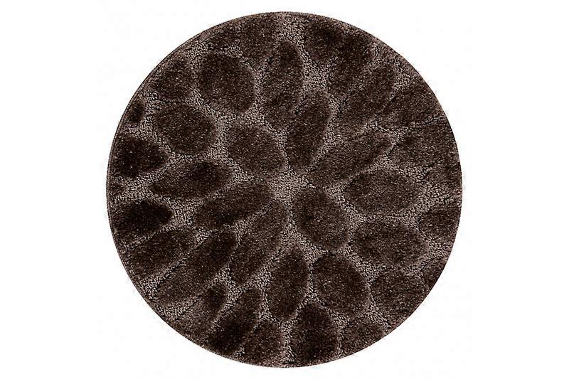 Bathroom rug SUPREME circle STONES, non-slip, soft - brown