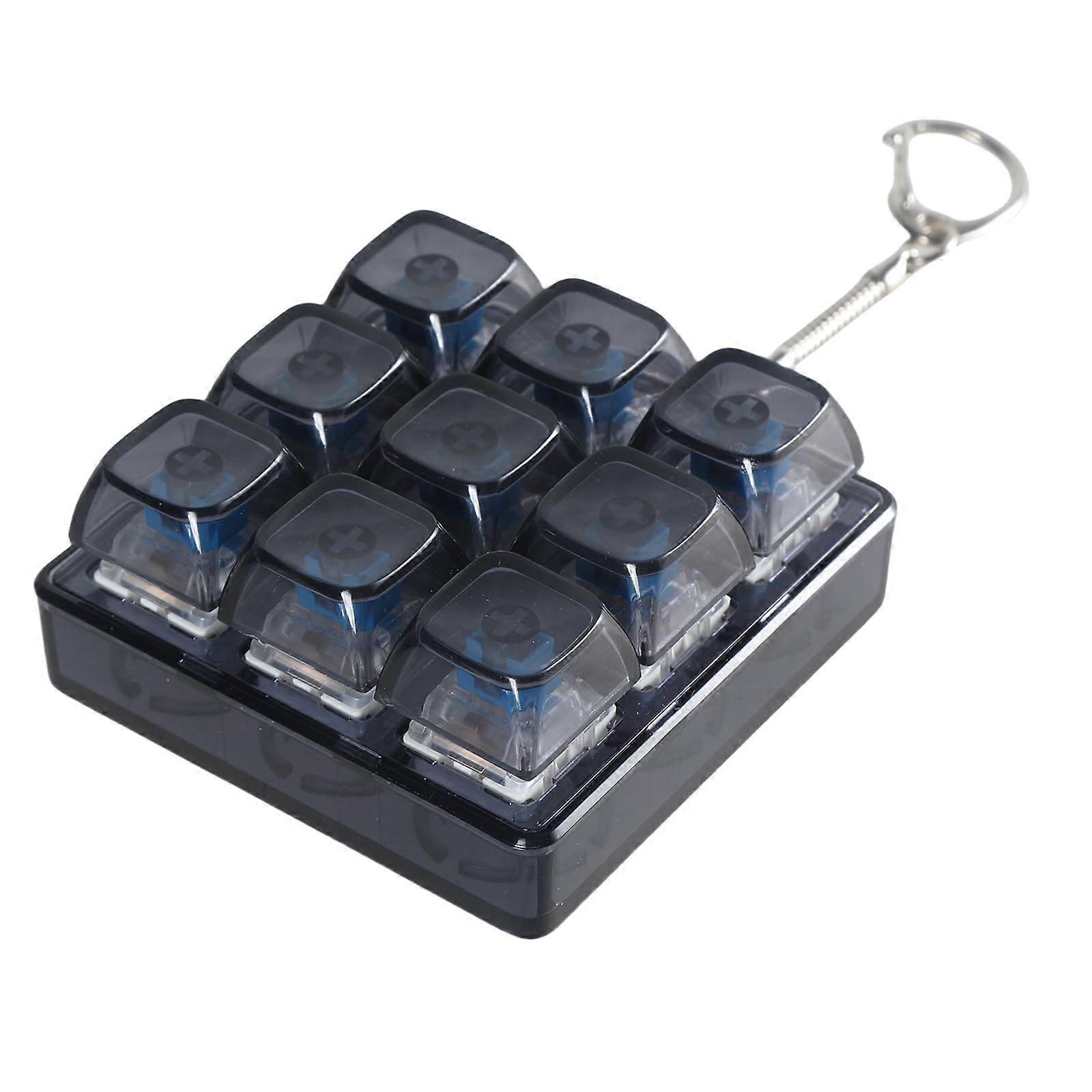 9Key Mechanical Keyboard Switch Tester with XDA Profile Translucent Keycaps for Gaming and Typing