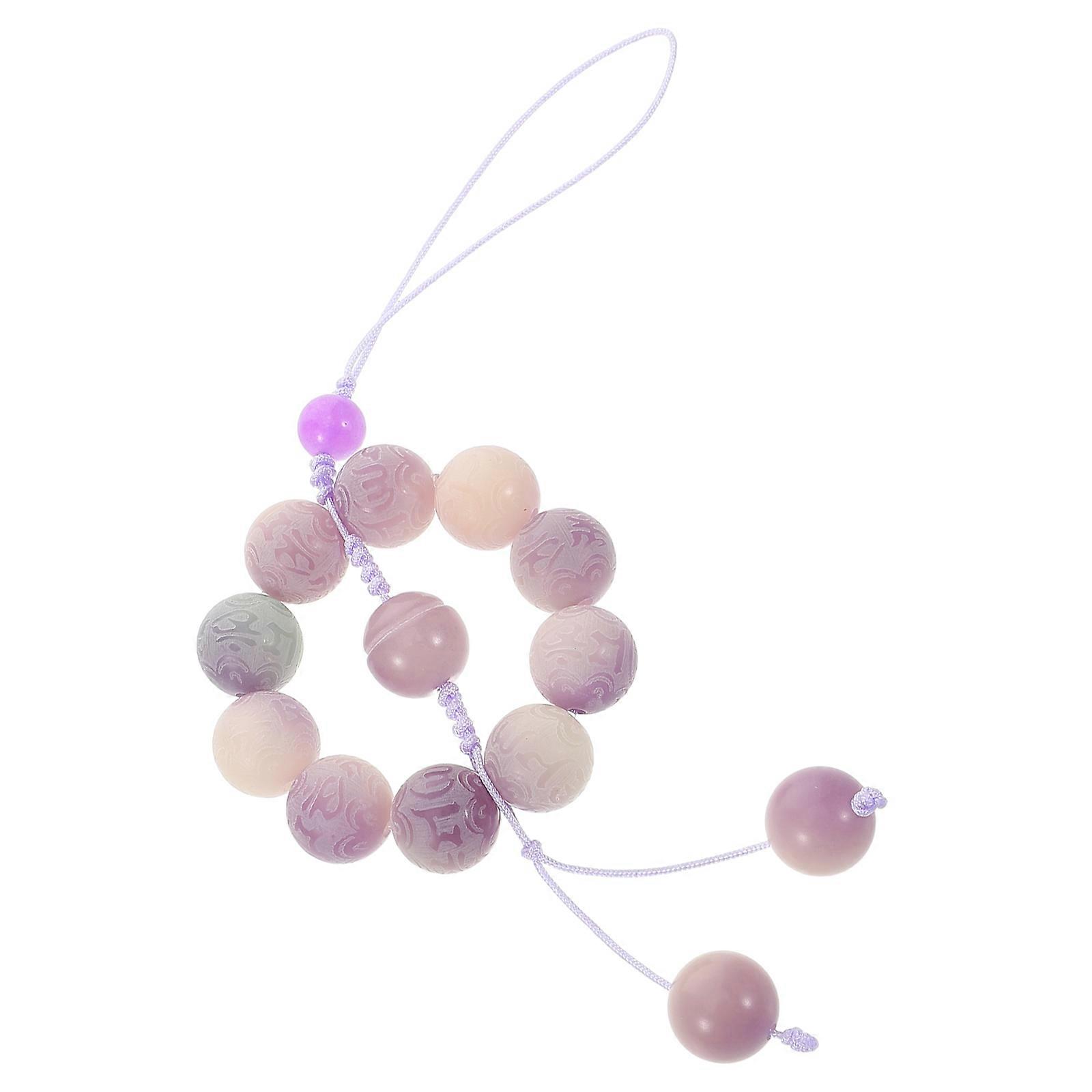 Phone Charm Bodhi Beads Mobile Pendant for Decoration 4Pcs String Accessory