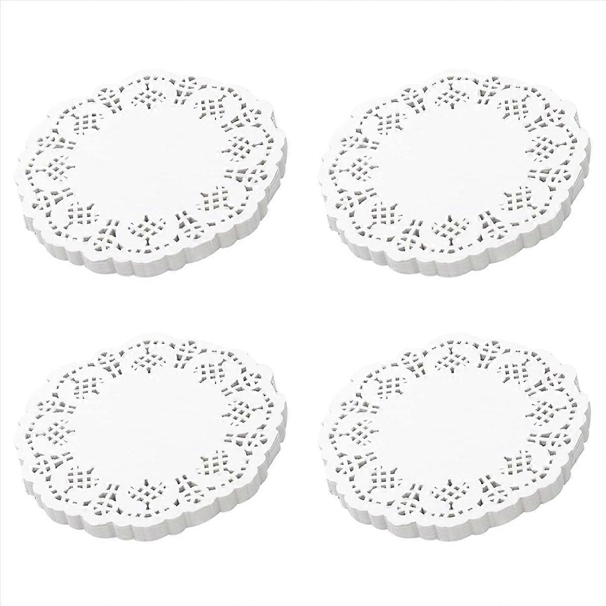Lace Doilies Paper 100 Pcs,4.5 inch Liners for Cake,Tableware Display