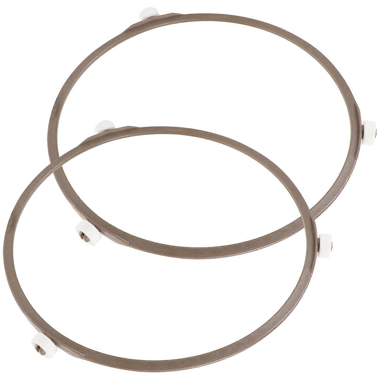 Microwave Turntable Base White Plastic Support for 2Pcs Oven Turntable