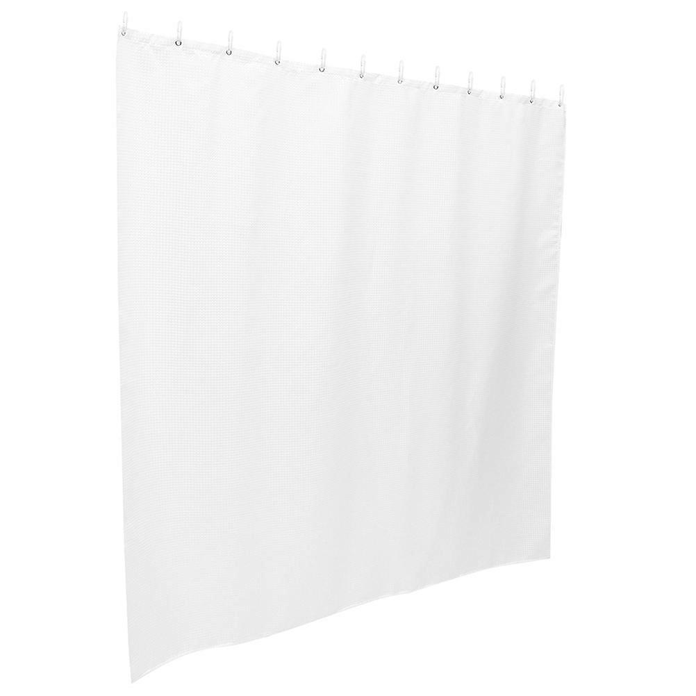 Solid Color Shower Curtain Waterproof Decorative Bath Curtain 2Pcs