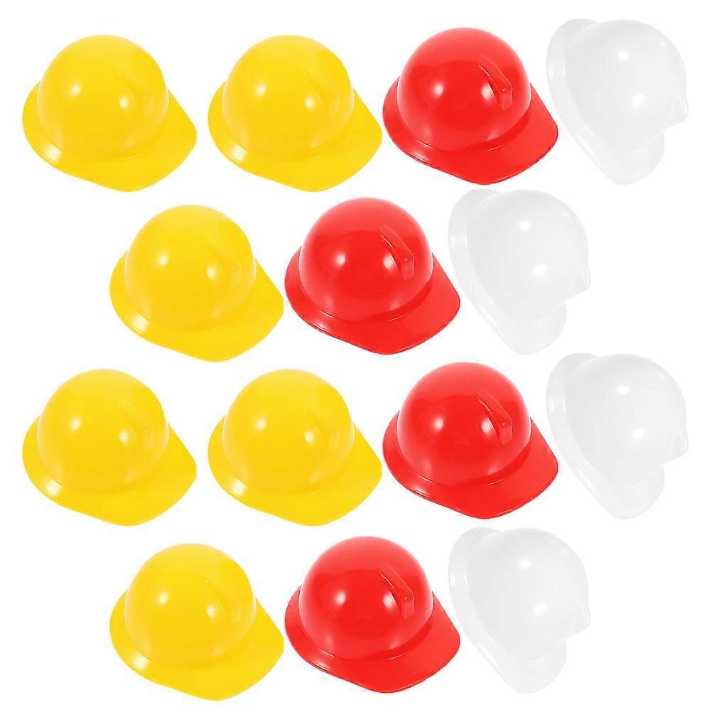 Mini Safety Construction Cap for Decoration 30Pcs Assorted Color Plastic