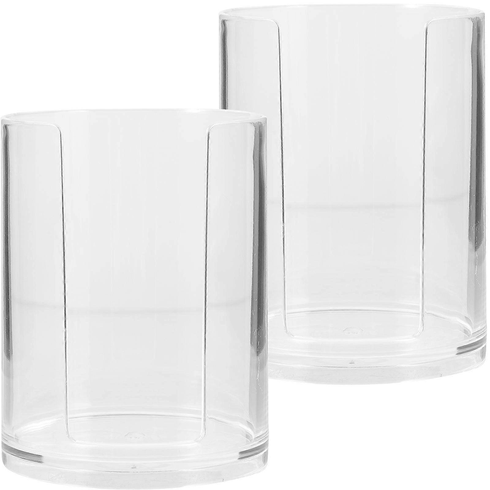 Home Use Paper Cup Organizer Acrylic Holder 2Pcs Storage Solution