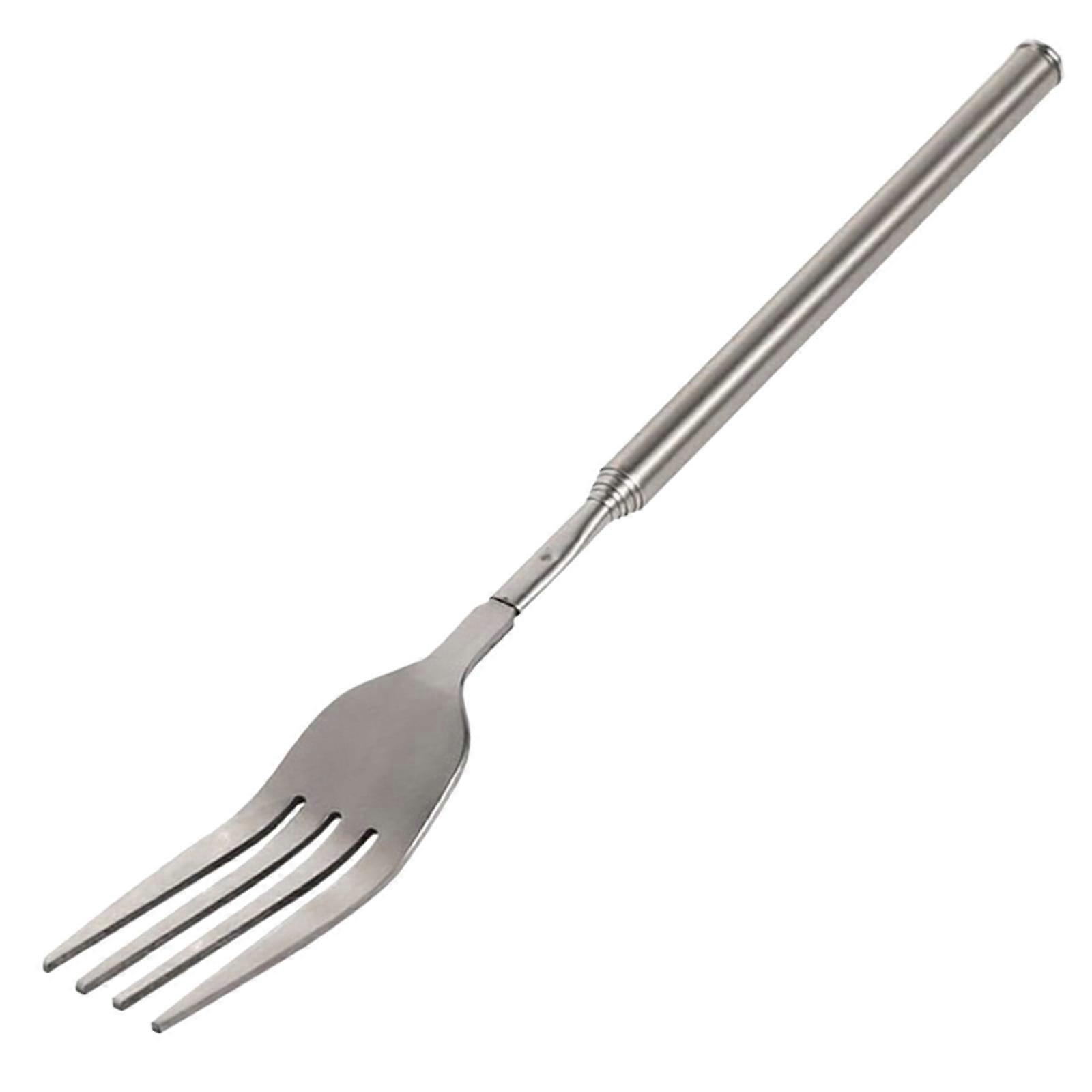 Extra Long Telescoping Prank Fork Novelty Extendable Dining Utensil For Kitchen Tableware Gadgets