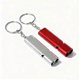 Emergency Whistle 2Pack Safety and Rescue Whistle with Lanyard Keychain high pitched Dual Tube Suitable for Outdoor Hiking Camping Rowing Hunting Chi