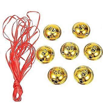 Christmas Hanging Bell Pet Pendant for DIY Collar 24Pcs Golden Accessories