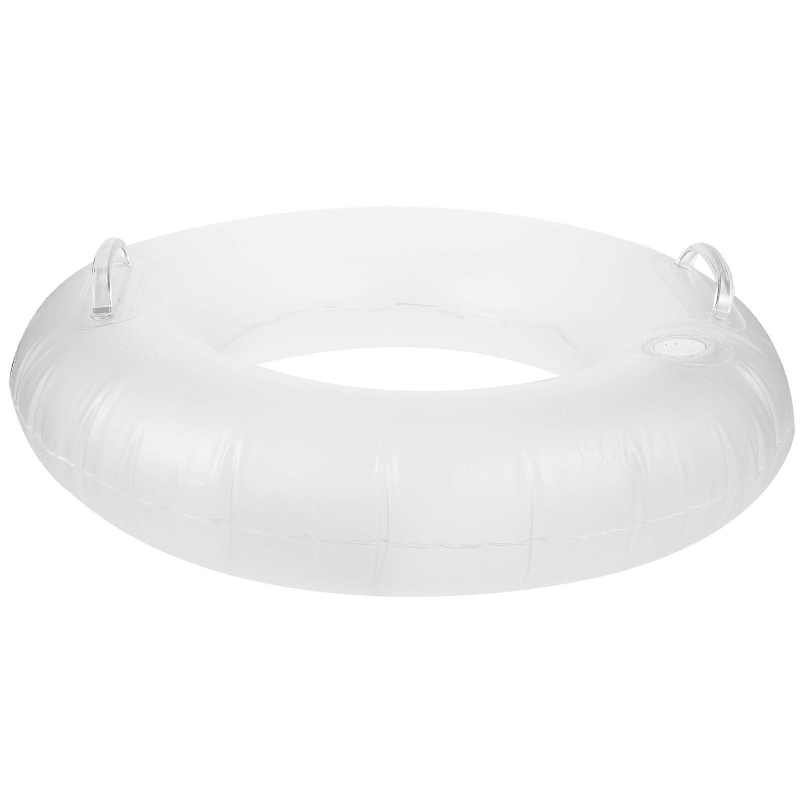 Inflatable Pool Floating Ring Inflatable Luminous Swimming Ring with Handles