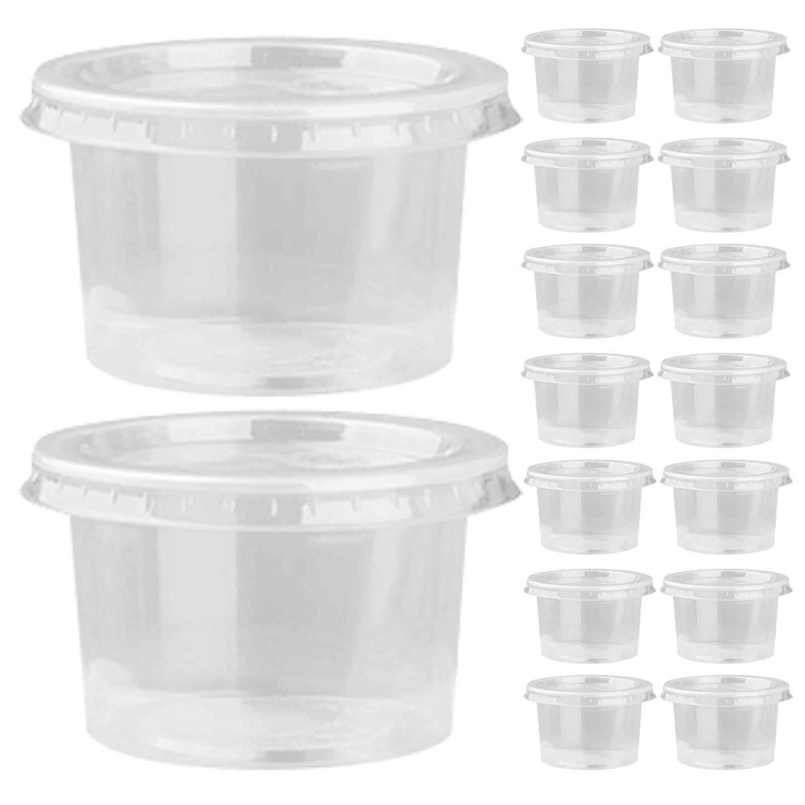 Portion Cup Clear with Lids for Jelly Containing Use 50Pcs