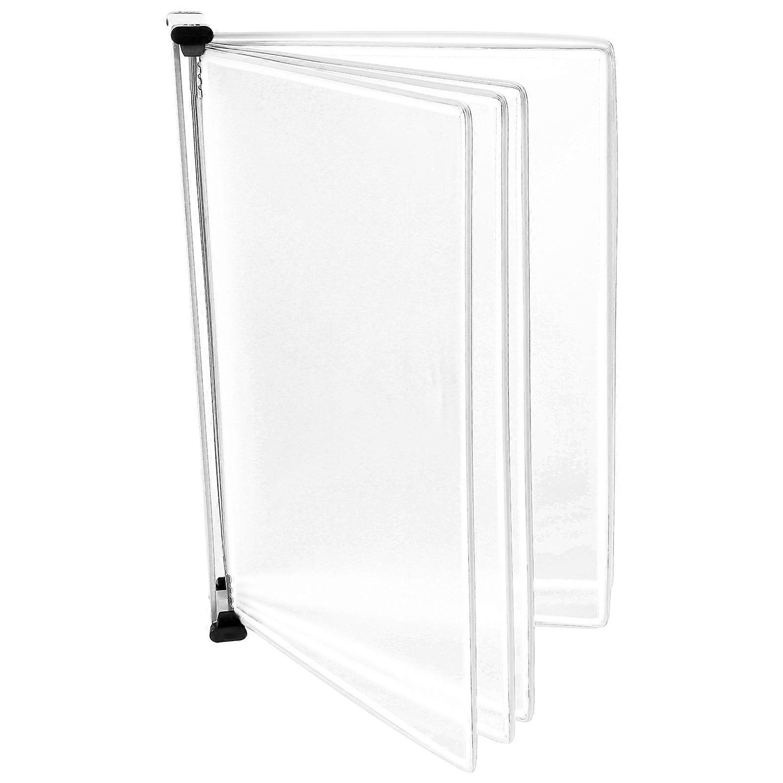 Wall Reference System: Office Wall Organizer Document Holder - 5 Display Panels with Easy-Loading Pockets -Wall-mounted Reference Rack for Offices and