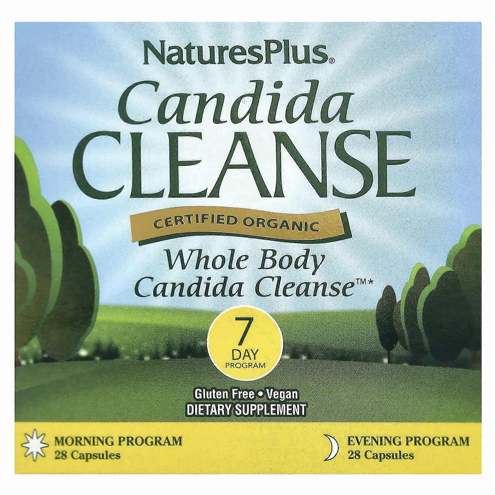 NaturesPlus, Candida Cleanse, 7 Day Program, 2 Bottles, 28 Capsules Each