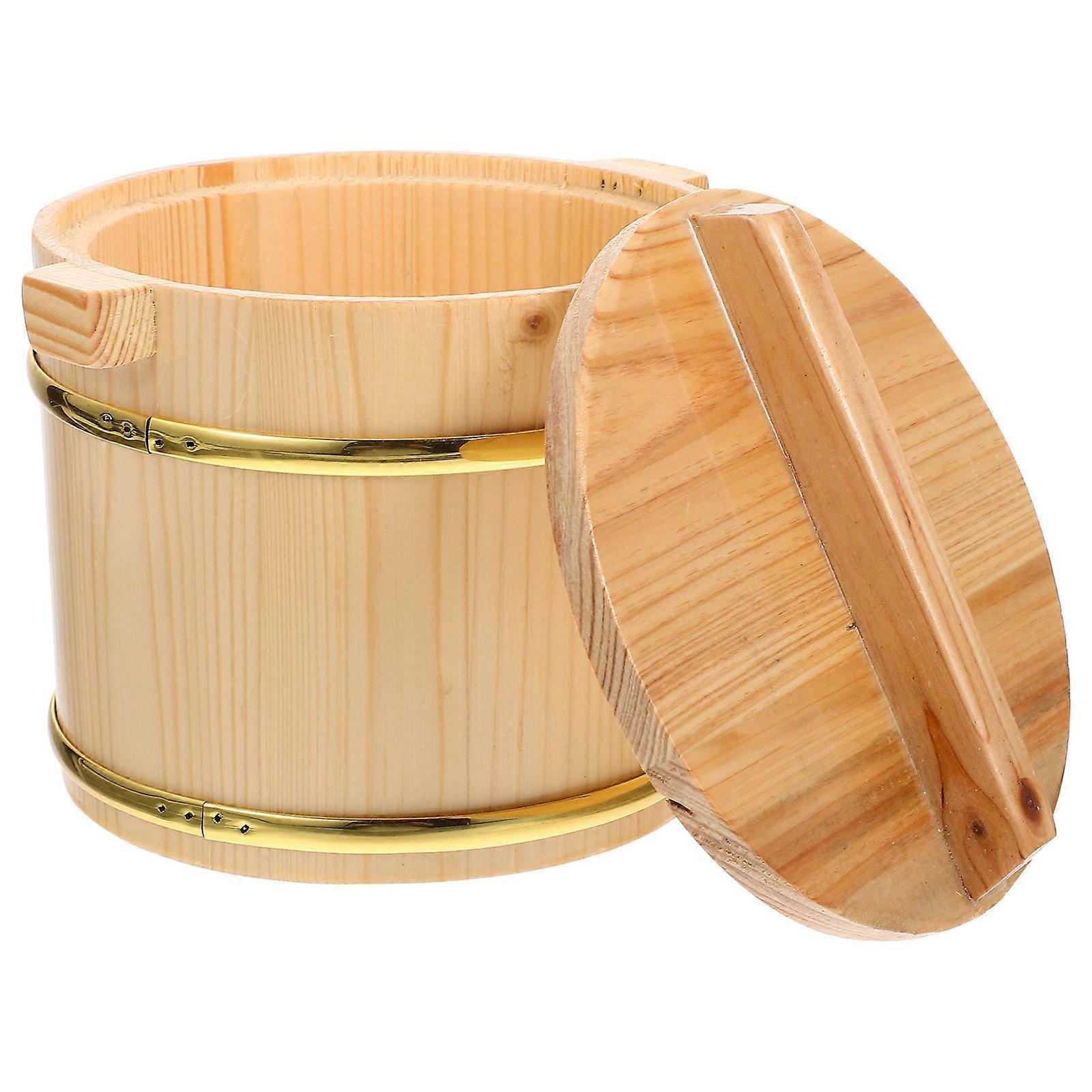 1 sæt ris blanding spand ris servering beholder sushi display spand restaurant ris spand