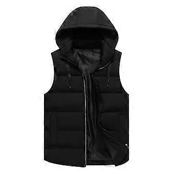 Men 4XL-8XL Parka Hooded Vest Winter Autumn New Thick Warm Casual Windbreaker Baggy Padded Outerwear Waistcoat Sleeveless Jacket