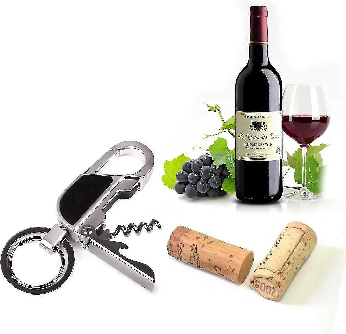 4 in 1 Multi-Function Keychain, Bottle Opener Keyring, Creative Bottle Opener Keyring with LED