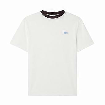 Lacoste Classic Fit Contrast Colour TShirt Flour