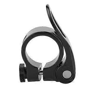 Aluminum Alloy Road Bike Seat Post Clamp Quick Release Black for Mountain Bikes