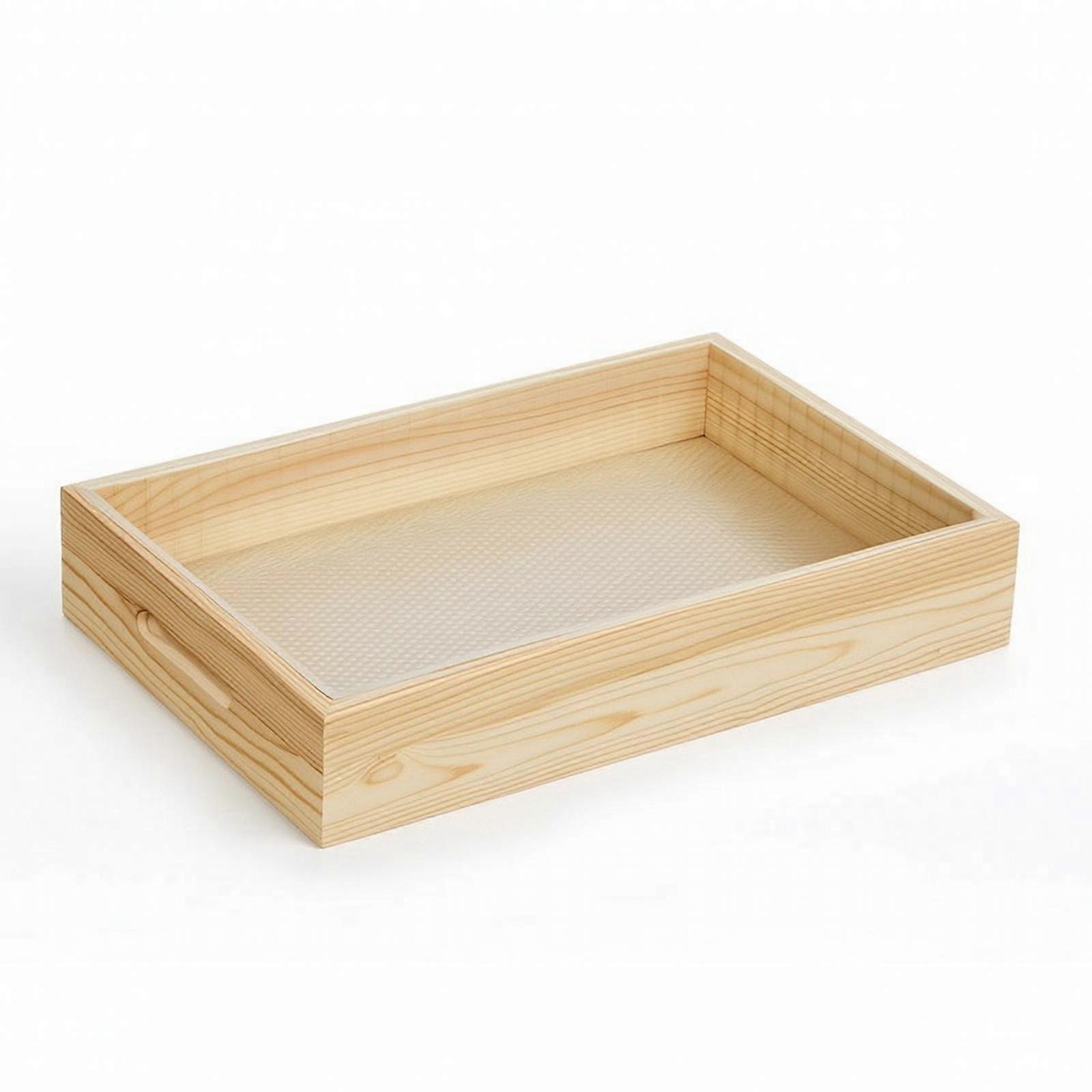 Serving Tray with Insert Rectangular Wooden Serving Tray Removable for Caterers