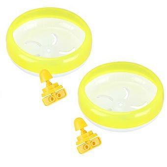 Running Wheel for Hamster Plastic Exercise Wheel with Holder Yellow