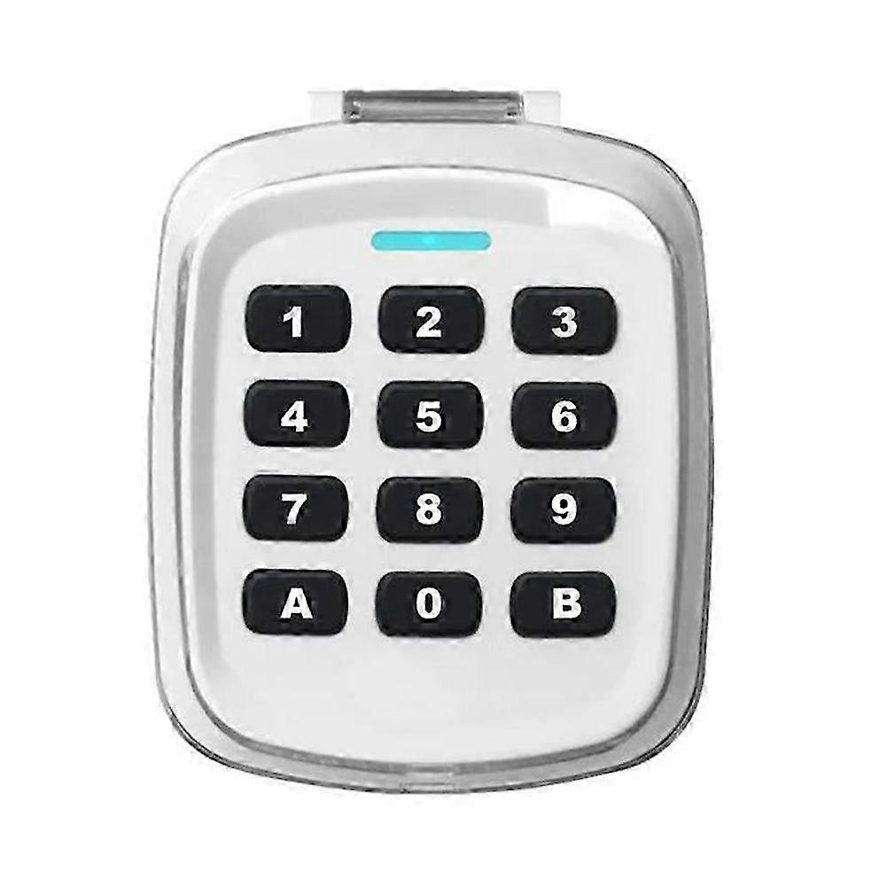 Multi-Frequency 280-868MHz Gate Garage Door Key Wireless Keypad Code Remote Control Door Opener(White)