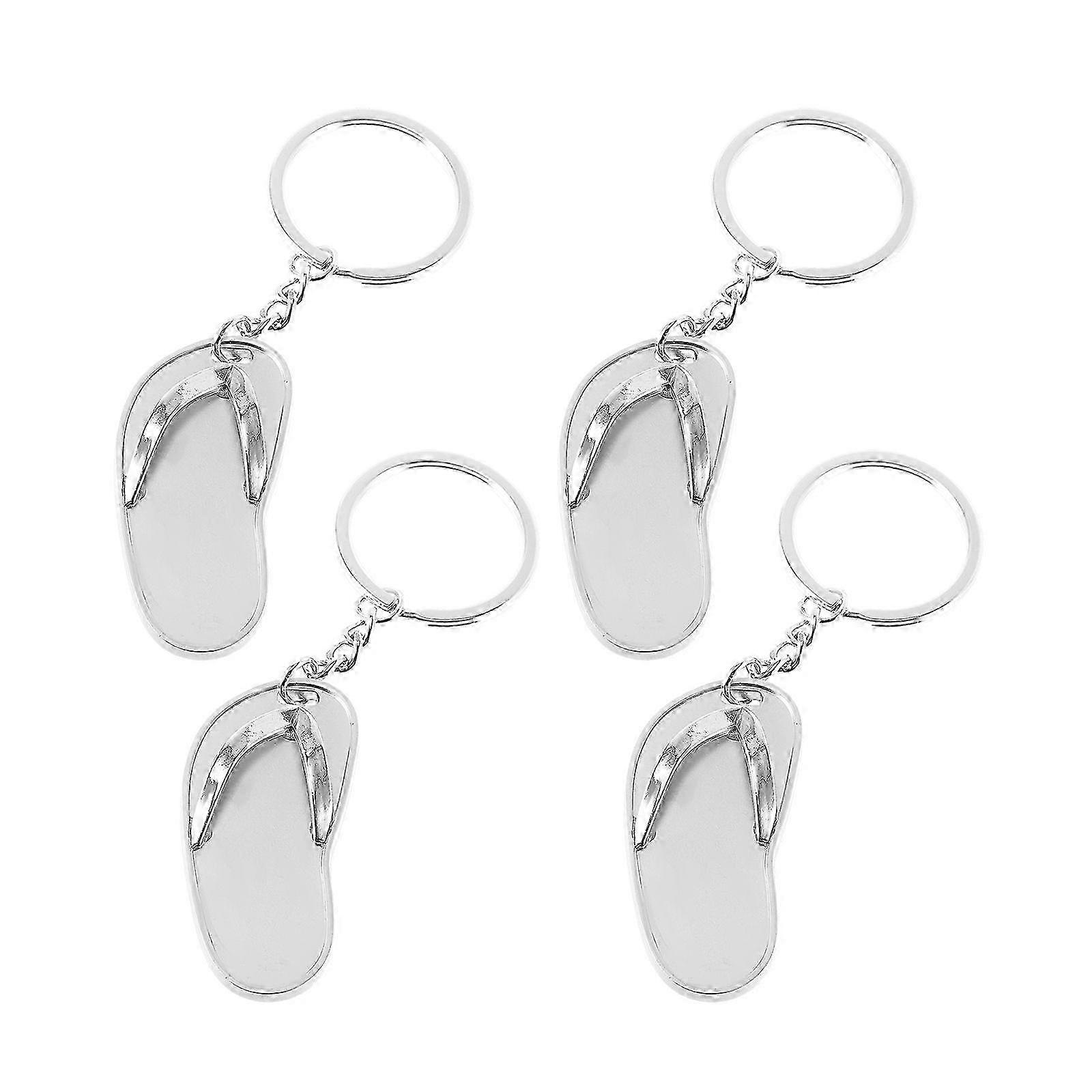 Creative Slipper Key Chains Key Ring Accessories for Decoration 4Pcs