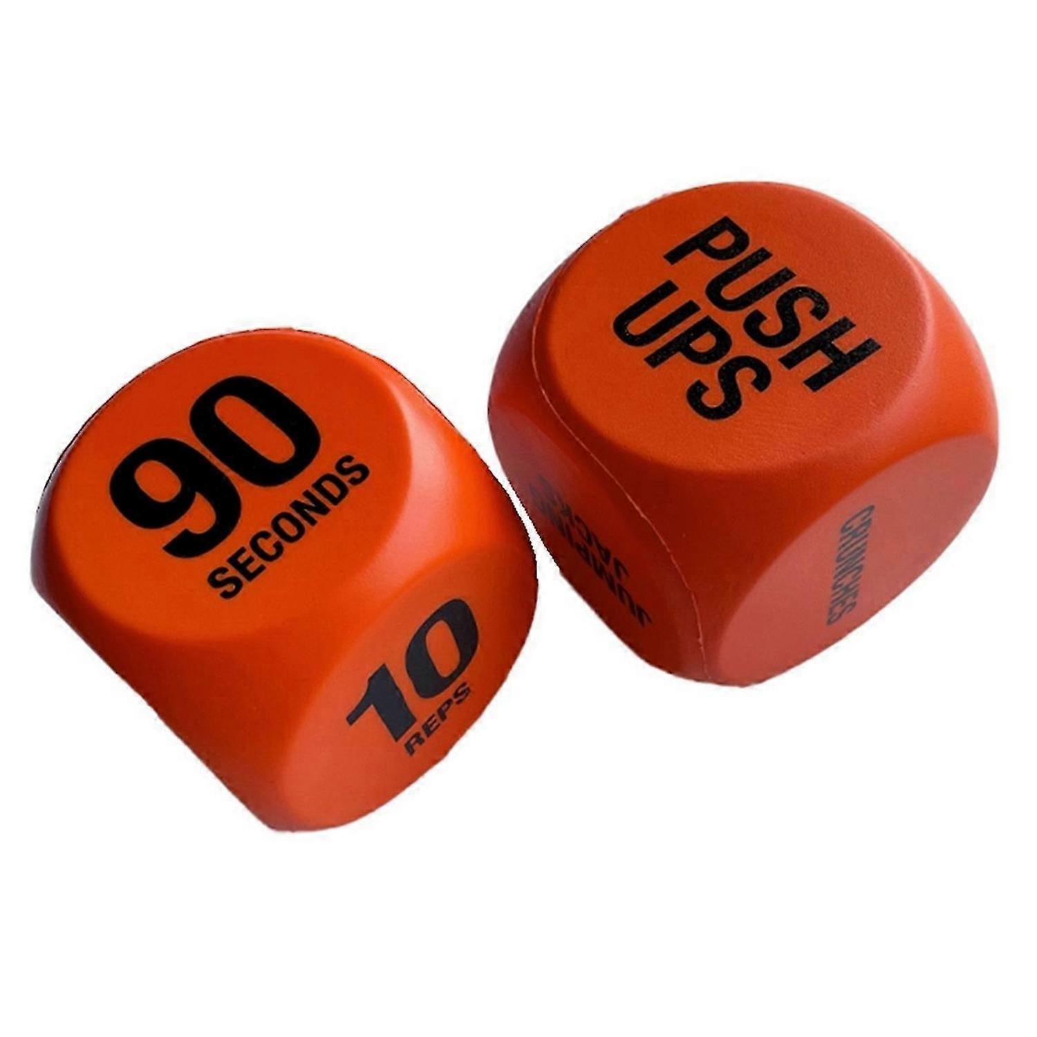 2Pcs Exercise Dice - Workout Dice Game for Cardio, Exercise Classes - Full Body Training Routine for