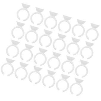 Plastic Eyelash Glue Ring Holder for Lash Extension, Portable for Salon and Home DIY, 200 Pcs