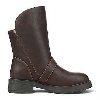 Blowfish Malibu Venice-Cozy Women's Faux Leather Warm Winter Biker Ankle Boots