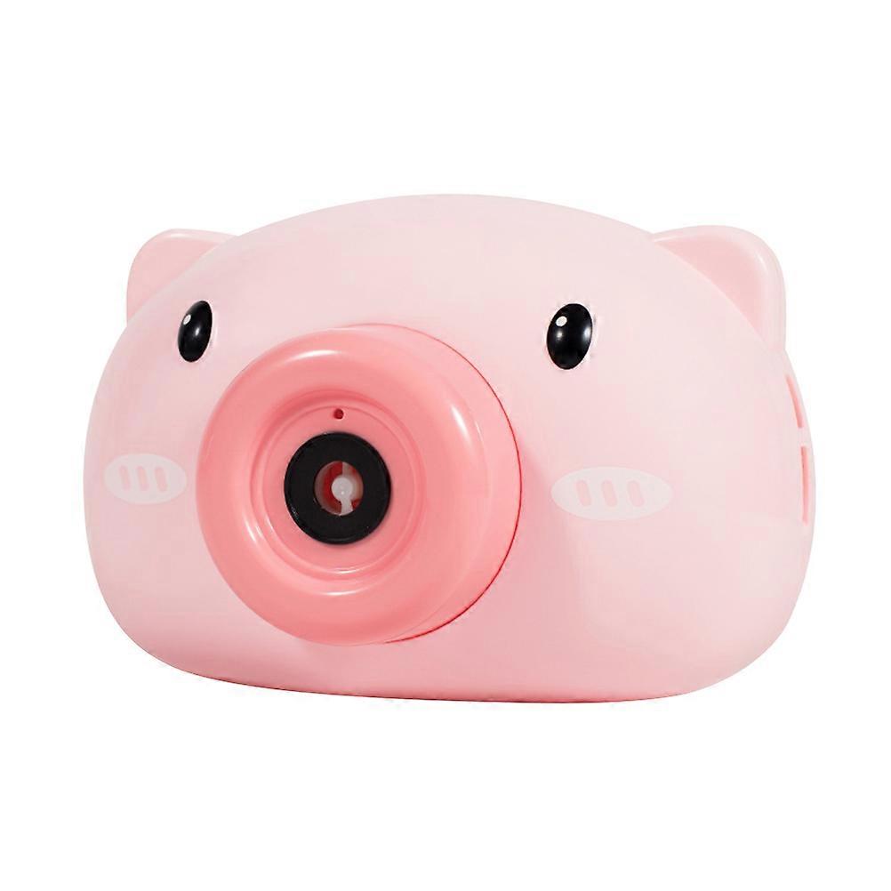 Cartoon Pig Bubble Machine for Playing Pink Camera Bubble Maker Toy