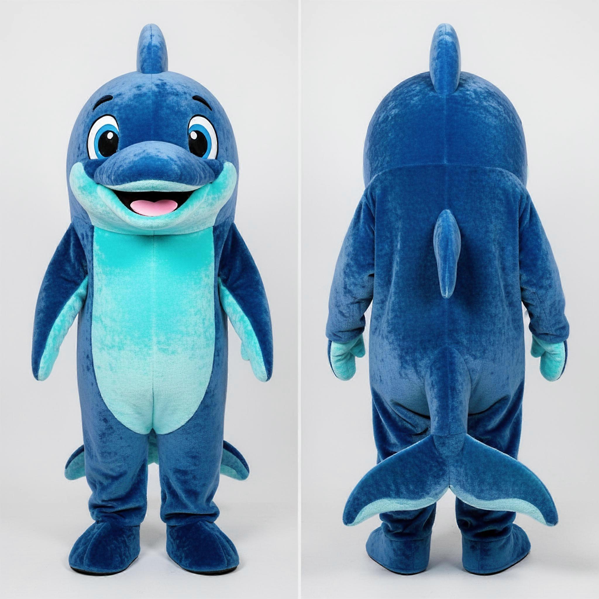 MASTICOT Aqua Blue Playful Salmon Mascot